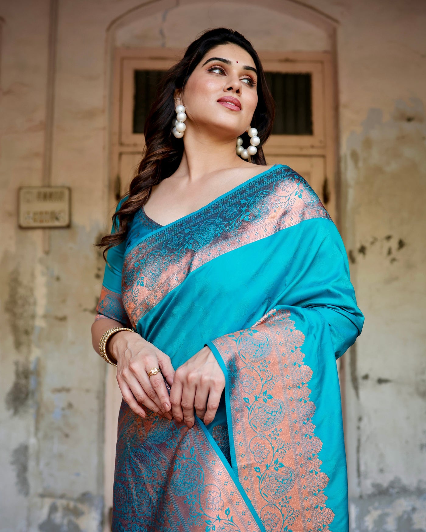 Pure Gaji Silk Saree Weaved With  Zari Comes With Tassels - Almaari Fashion