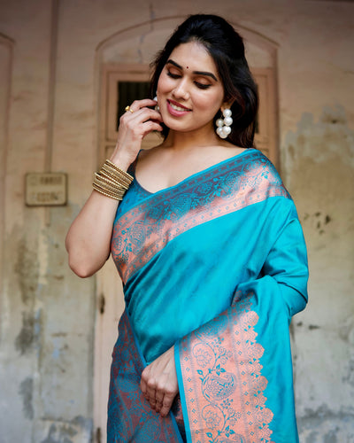 Pure Gaji Silk Saree Weaved With  Zari Comes With Tassels - Almaari Fashion