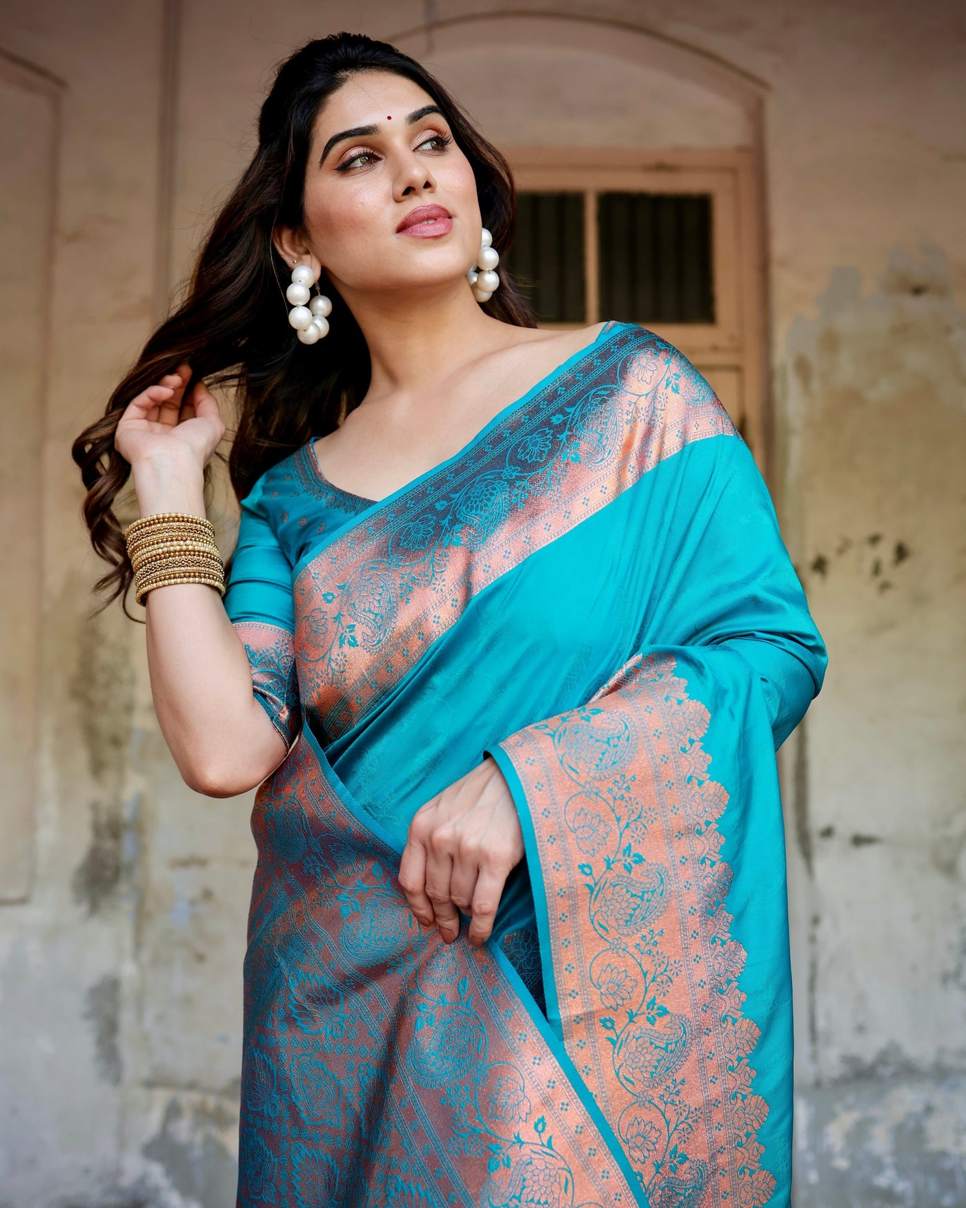 Pure Gaji Silk Saree Weaved With  Zari Comes With Tassels - Almaari Fashion