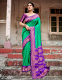 Pure Banarasi Silk Saree Weaved With Zari Comes With Heavy Banarasi Brocade Blouse