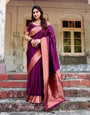 Pure Gaji Silk Saree Weaved With  Zari Comes With Tassels