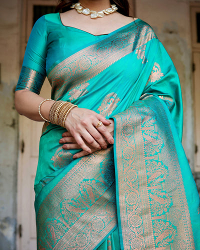 Pure Gaji Silk Saree Weaved With  Zari Comes With Tassels - Almaari Fashion