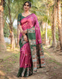 Pure Banarasi Silk Saree Weaved With Zari Comes With Heavy Banarasi Brocade Blouse