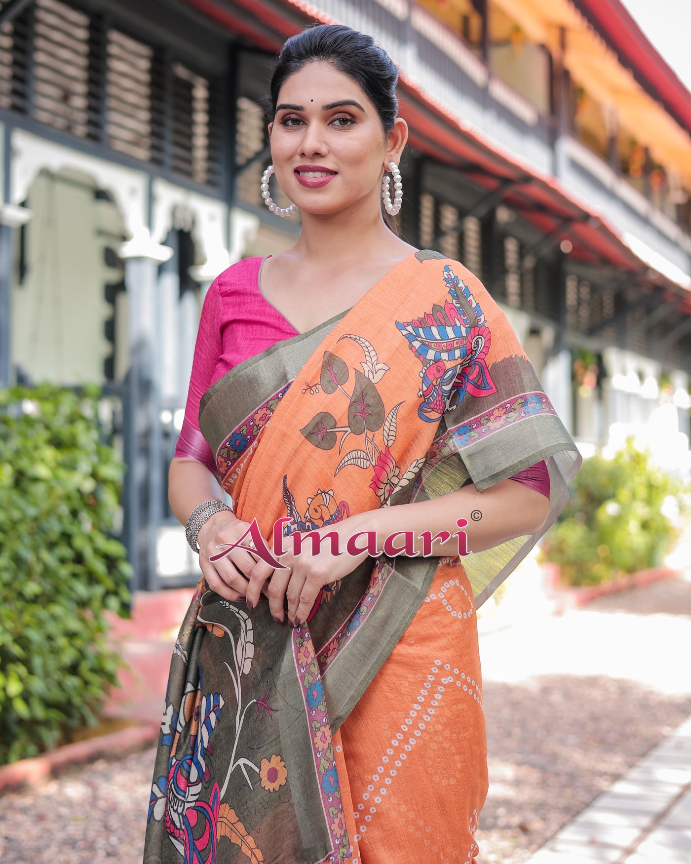 Pure Cotton Linen Saree Weaved With  Zari Comes With Tassels