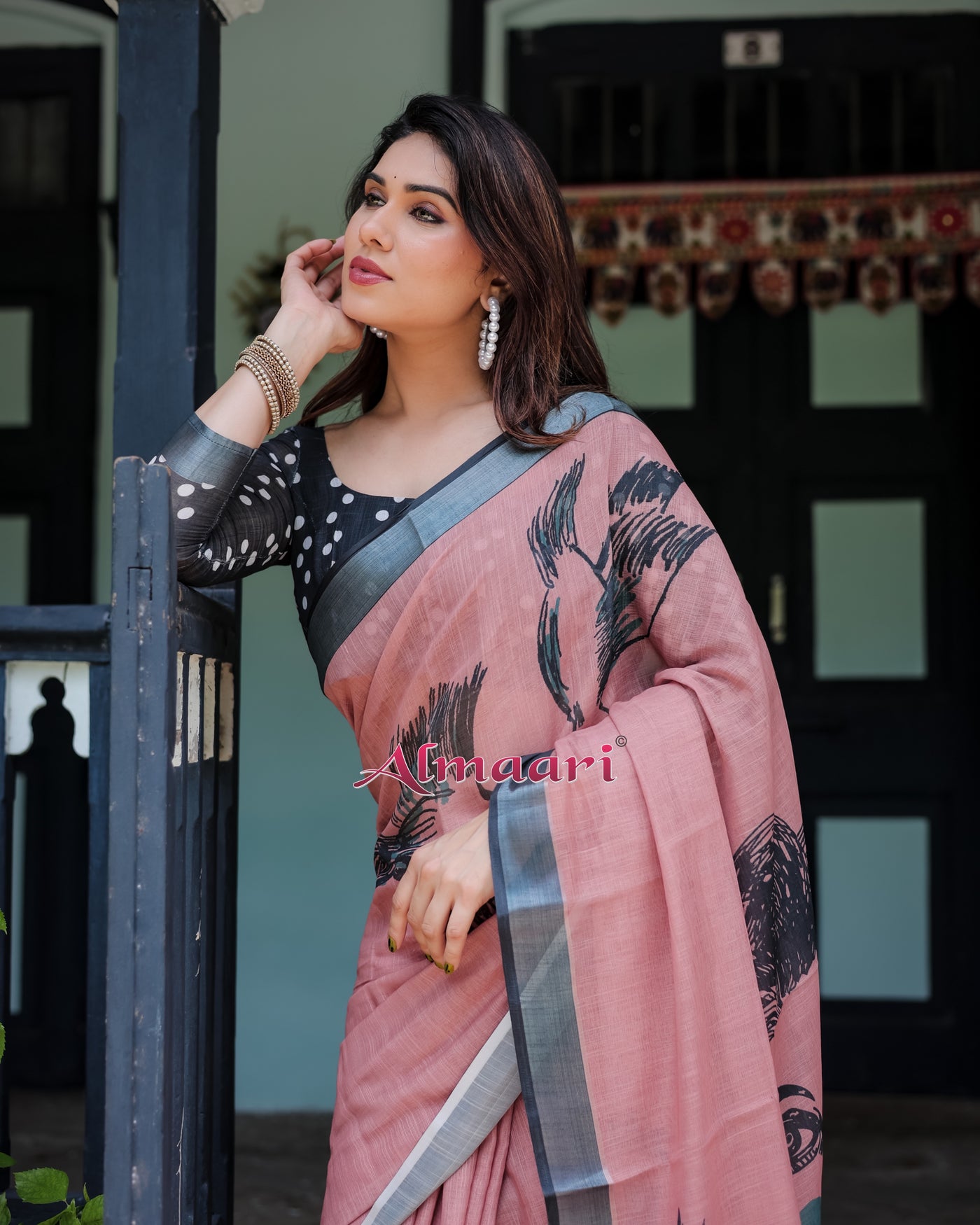 Pure Cotton  Linen Saree Weaved With  Zari Comes With Tassels