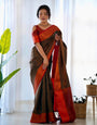 Pure Banarasi Silk Saree Weaved With Copper Zari