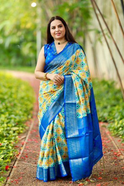 Pure Banarasi Silk Saree Weaved With Golden Zari Comes With Tassels