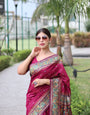 Elegant Kashmiri Handloom Work with Heavy Blouse: A Stunning Choice!