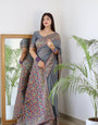 Elegant Kashmiri Handloom Work with Heavy Blouse: A Stunning Choice!