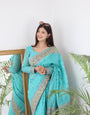 Elegant Kashmiri Handloom Work with Heavy Blouse: A Stunning Choice!