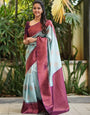 Firozi Pure Kanjivaram Silk With Attractive Blouse Piece