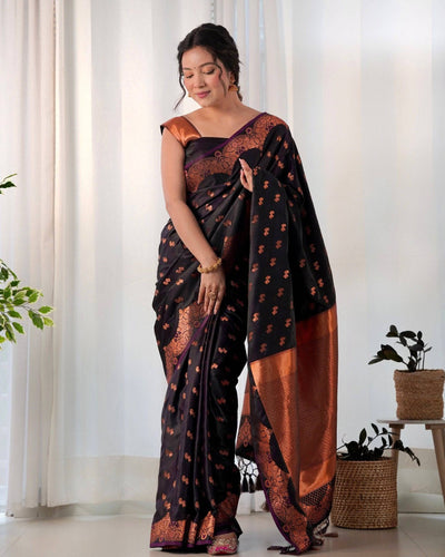 Pure Gaji Silk Saree Weaved With  Zari Comes With Tassels