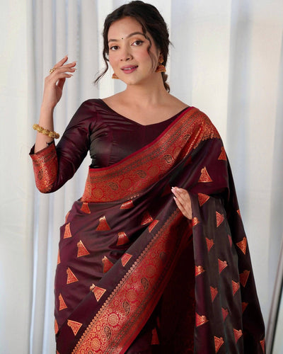 Pure Gaji Silk Saree Weaved With  Zari Comes With Tassels