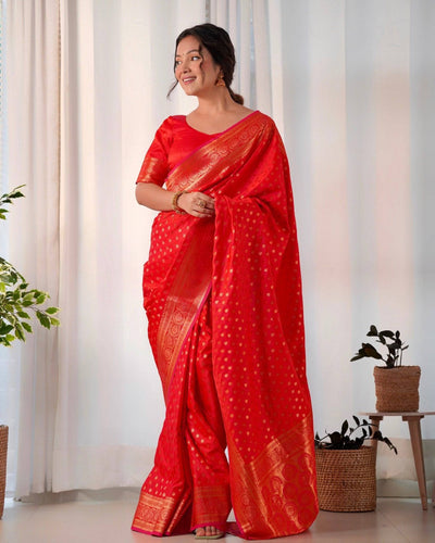 Pure Gaji Silk Saree Weaved With  Zari Comes With Tassels