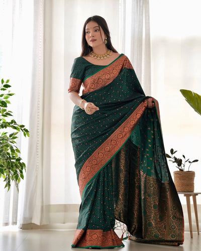 Pure Gaji Silk Saree Weaved With  Zari Comes With Tassels