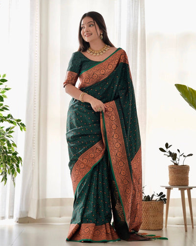 Pure Gaji Silk Saree Weaved With  Zari Comes With Tassels