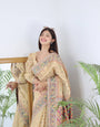 Elegant Kashmiri Handloom Work with Heavy Blouse: A Stunning Choice!