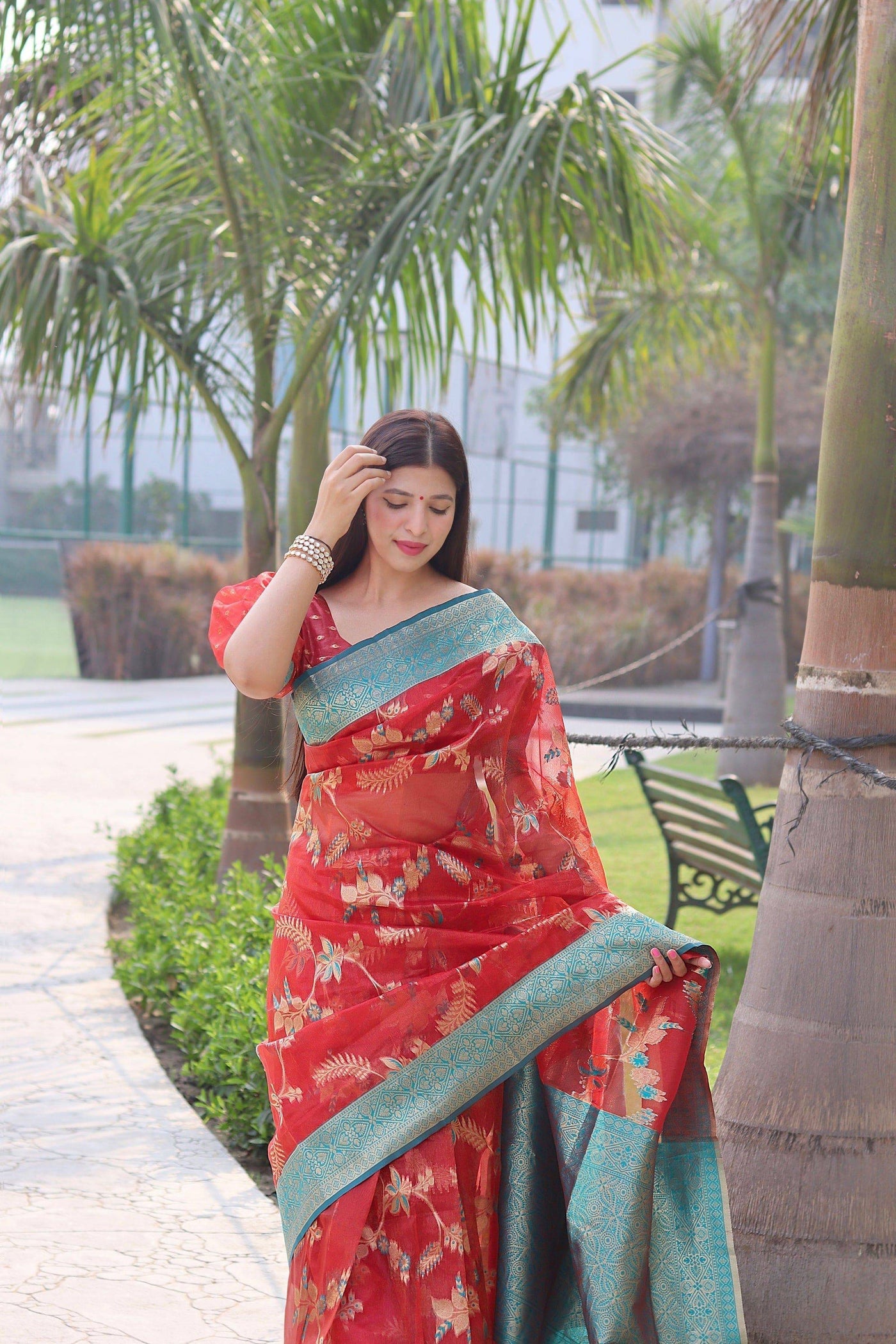 Pure Gaji Silk Saree Weaved With  Zari Comes With Tassels