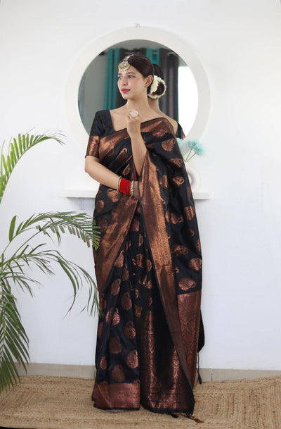 Pure Gaji Silk Saree Weaved With  Zari Comes With Tassels