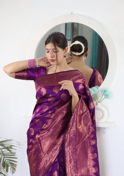 Pure Gaji Silk Saree Weaved With  Zari Comes With Tassels