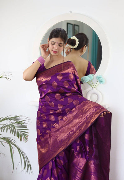 Pure Gaji Silk Saree Weaved With  Zari Comes With Tassels