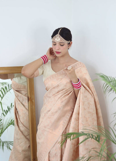 Pure Gaji Silk Saree Weaved With  Zari Comes With Tassels