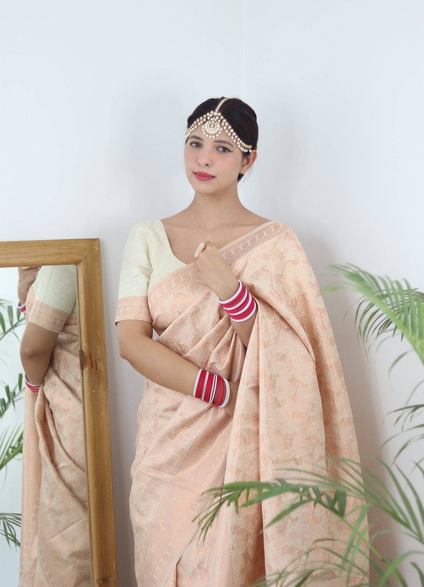 Pure Gaji Silk Saree Weaved With  Zari Comes With Tassels