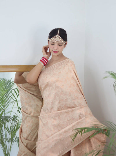 Pure Gaji Silk Saree Weaved With  Zari Comes With Tassels