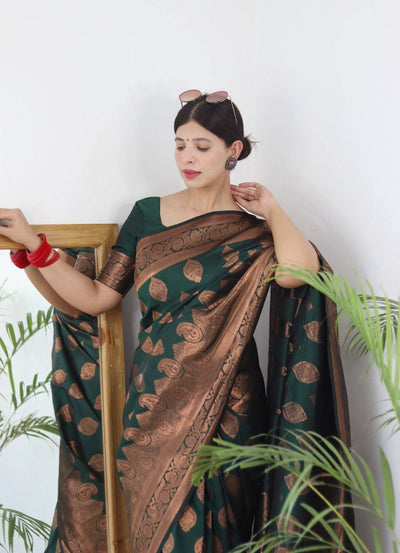 Pure Gaji Silk Saree Weaved With  Zari Comes With Tassels