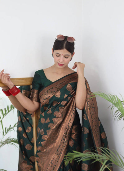 Pure Gaji Silk Saree Weaved With  Zari Comes With Tassels