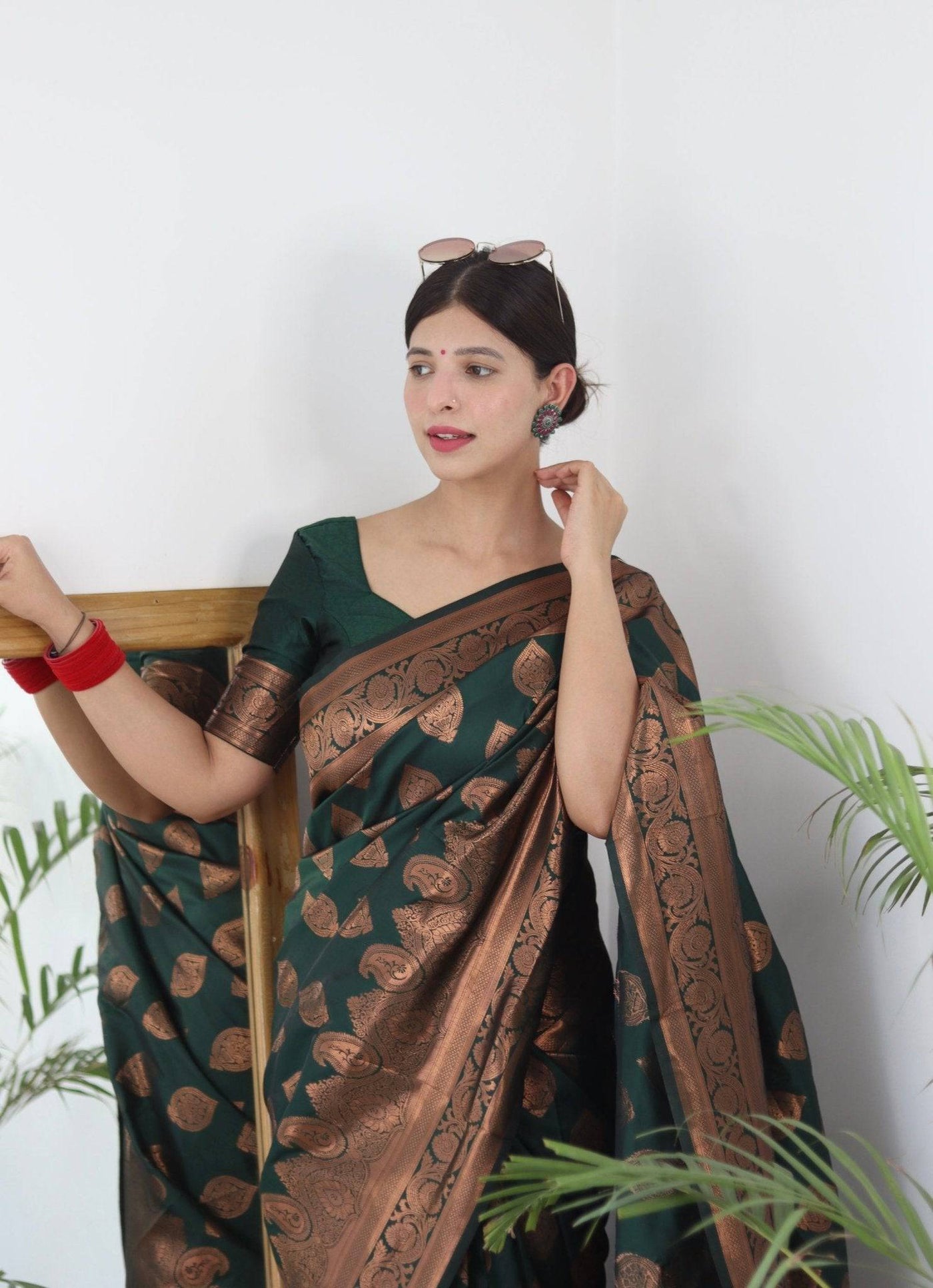 Pure Gaji Silk Saree Weaved With  Zari Comes With Tassels