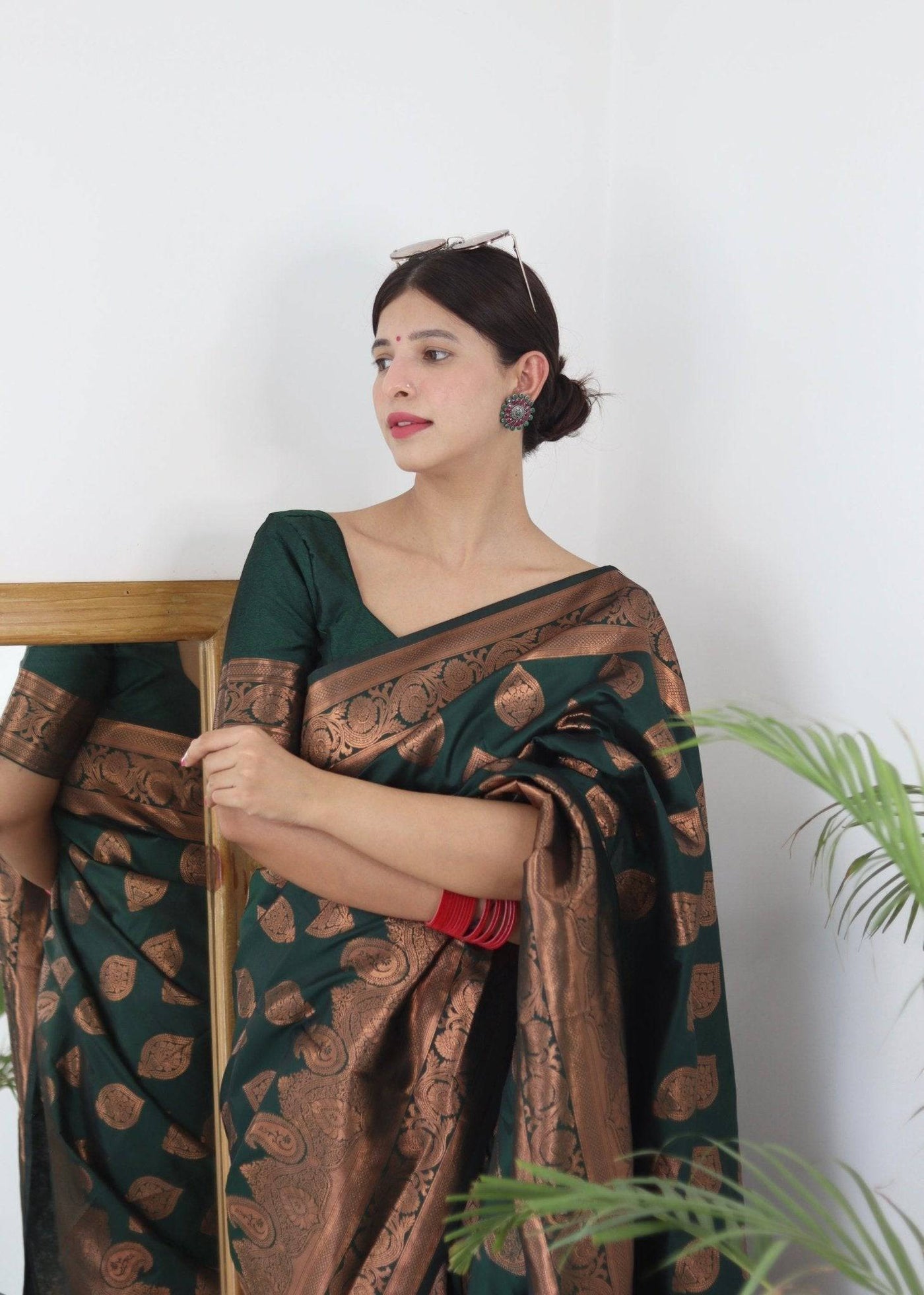 Pure Gaji Silk Saree Weaved With  Zari Comes With Tassels