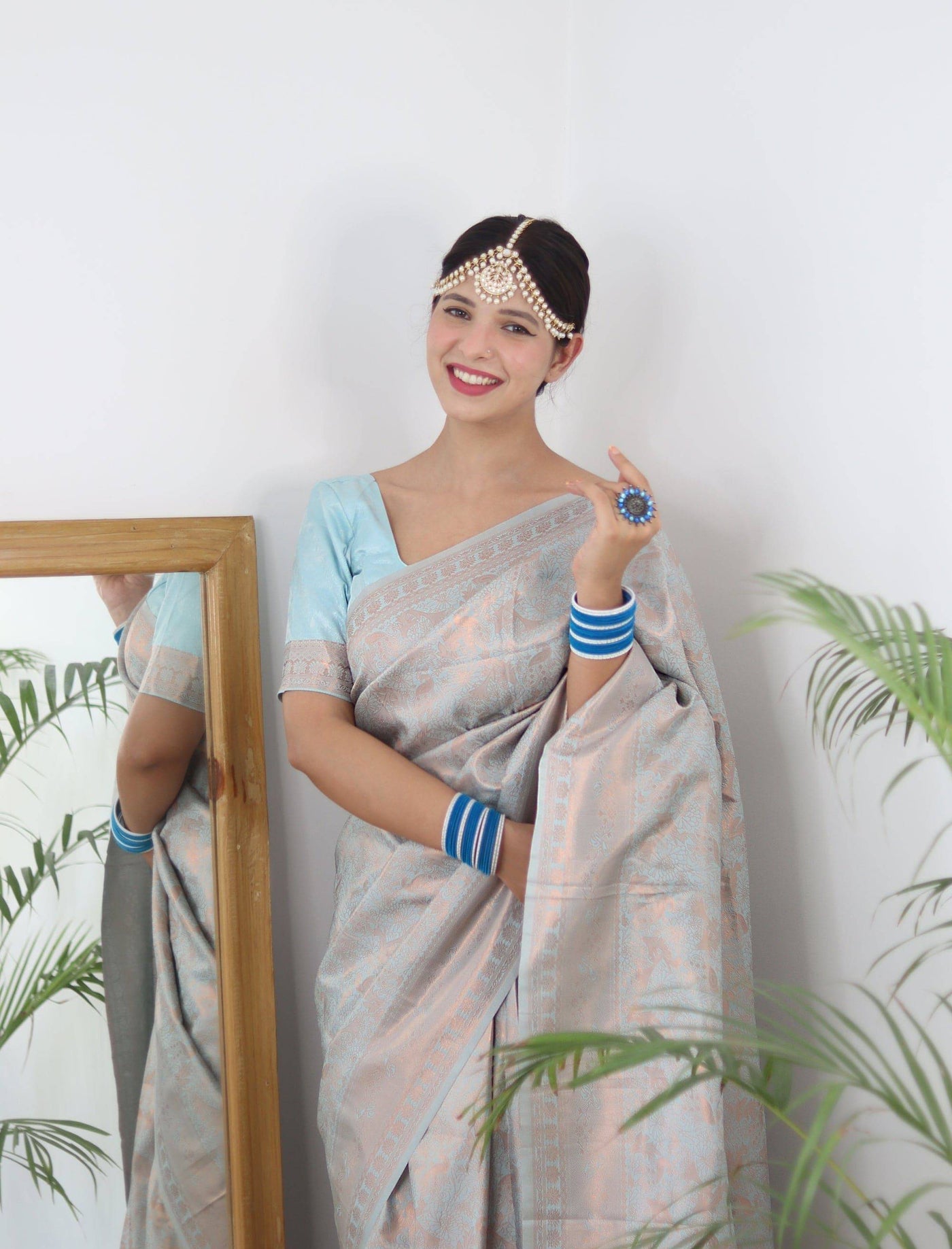 Pure Gaji Silk Saree Weaved With  Zari Comes With Tassels