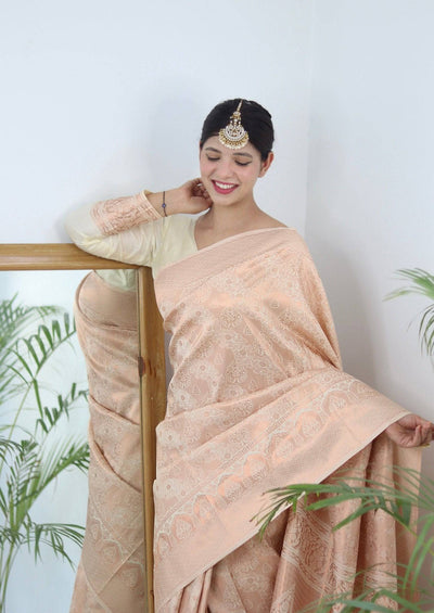 Pure Gaji Silk Saree Weaved With  Zari Comes With Tassels