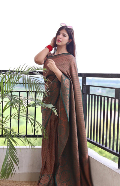 Pure Gaji Silk Saree Weaved With  Zari Comes With Tassels