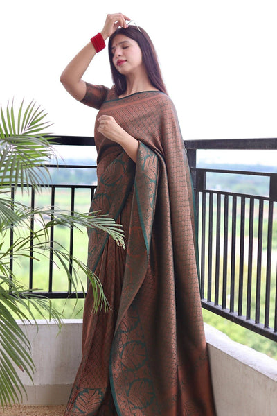 Pure Gaji Silk Saree Weaved With  Zari Comes With Tassels