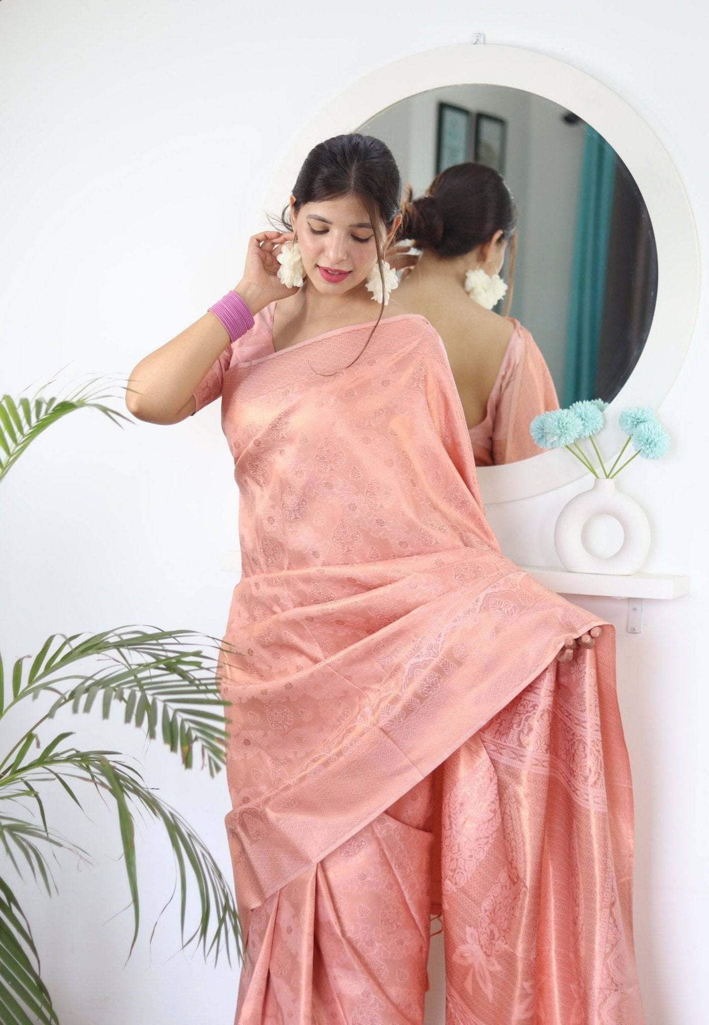 Pure Gaji Silk Saree Weaved With  Zari Comes With Tassels