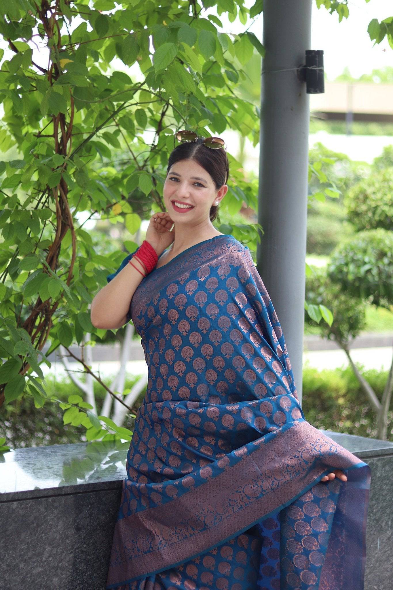 Pure Gaji Silk Saree Weaved With  Zari Comes With Tassels