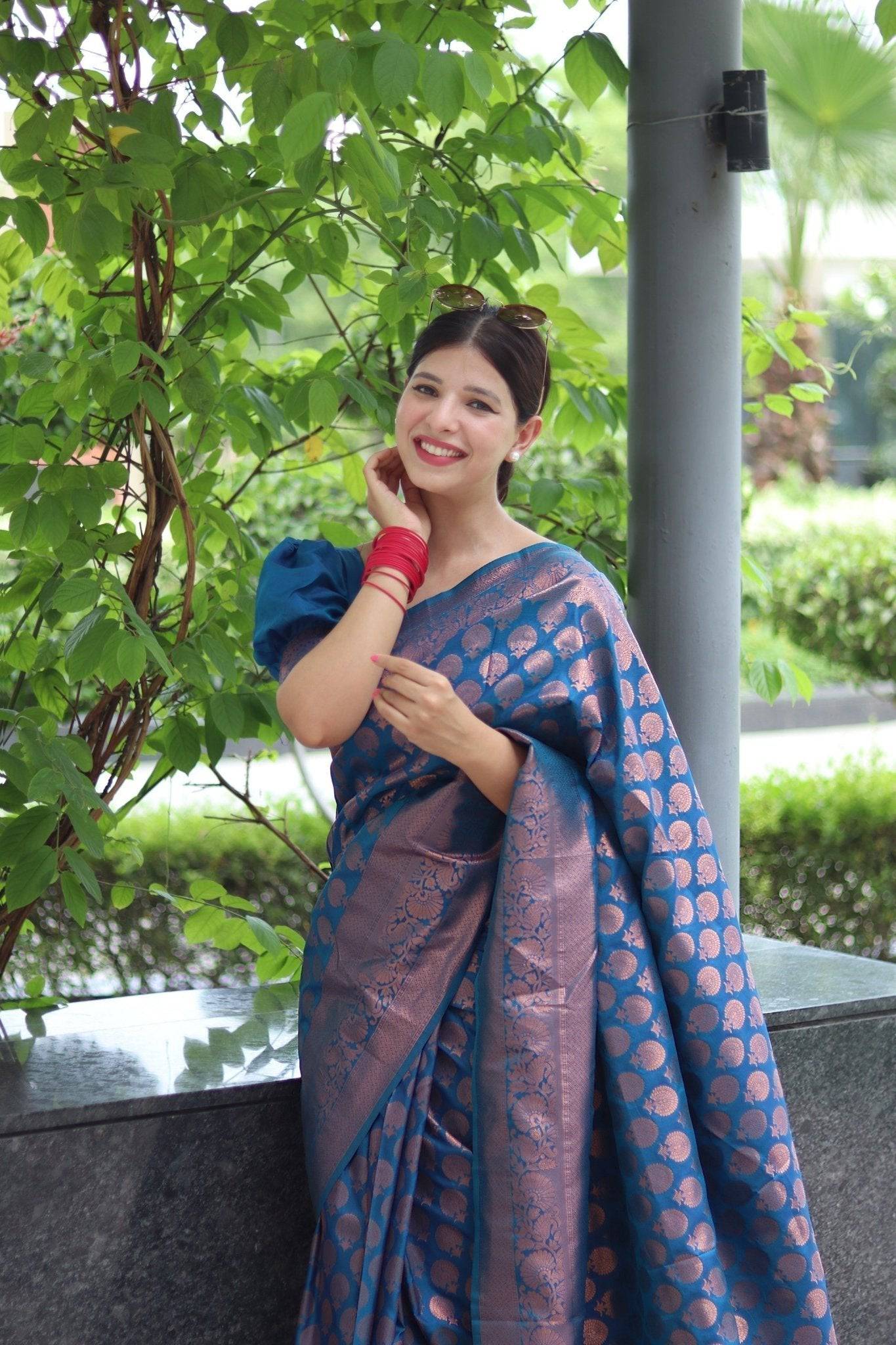 Pure Gaji Silk Saree Weaved With  Zari Comes With Tassels