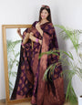 Pure Gaji Silk Saree Weaved With  Zari Comes With Tassels