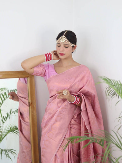 Pure Gaji Silk Saree Weaved With  Zari Comes With Tassels