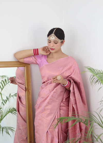 Pure Gaji Silk Saree Weaved With  Zari Comes With Tassels