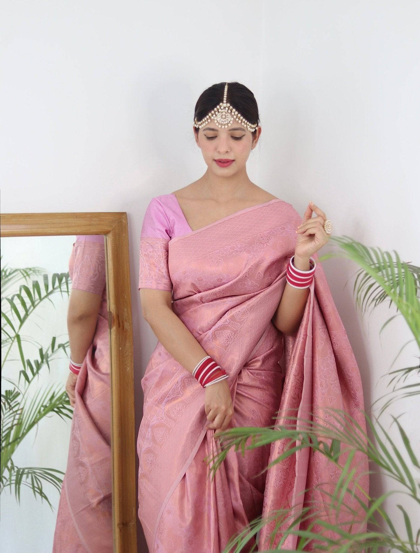 Pure Gaji Silk Saree Weaved With  Zari Comes With Tassels