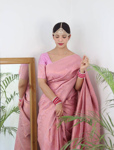 Pure Gaji Silk Saree Weaved With  Zari Comes With Tassels