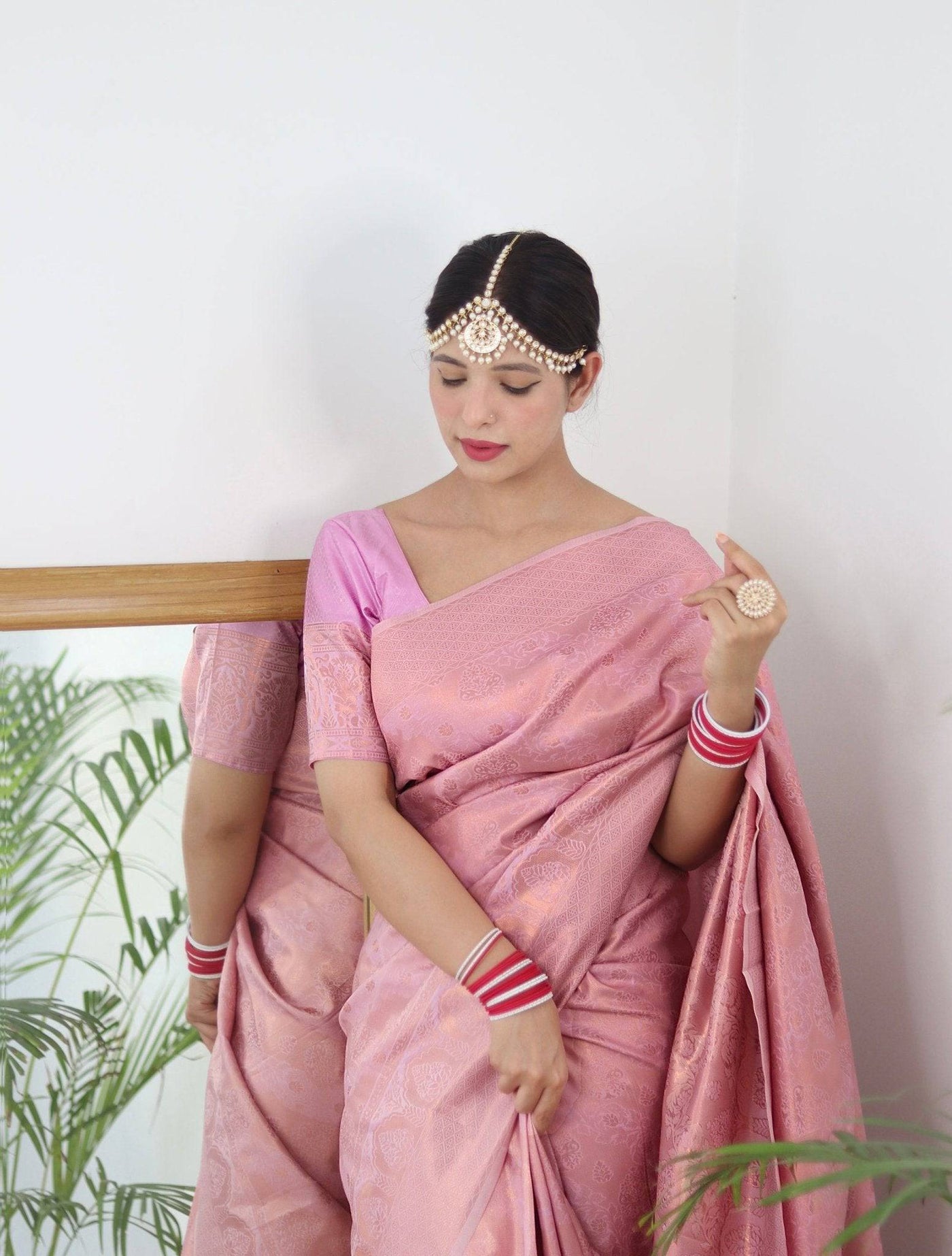 Pure Gaji Silk Saree Weaved With  Zari Comes With Tassels