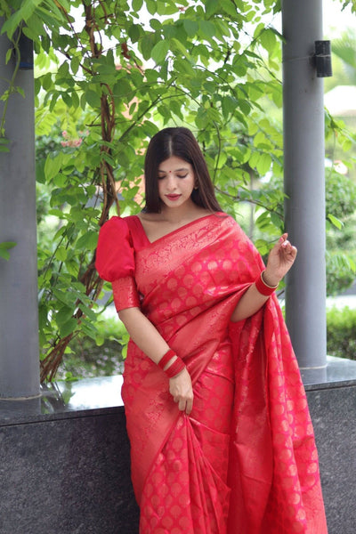 Pure Gaji Silk Saree Weaved With  Zari Comes With Tassels