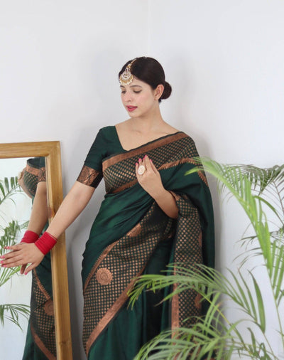 Pure Gaji Silk Saree Weaved With  Zari Comes With Tassels