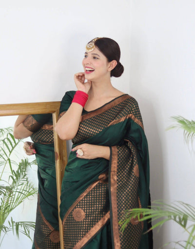 Pure Gaji Silk Saree Weaved With  Zari Comes With Tassels