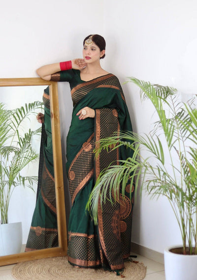 Pure Gaji Silk Saree Weaved With  Zari Comes With Tassels