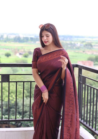 Pure Gaji Silk Saree Weaved With  Zari Comes With Tassels